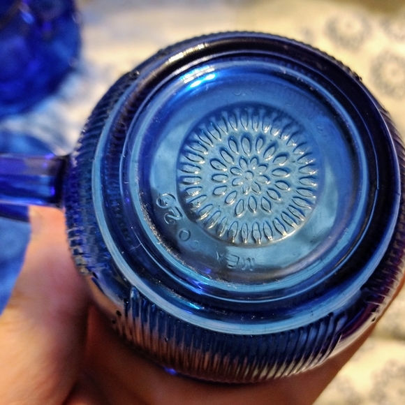 Vintage Cobalt Blue Fortecrisa Mexico Cup & Saucers - Picture 3 of 3